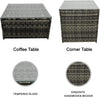 Patio 9 Seat Sofa Rattan Garden Conservatory Furniture Set Outdoor include COVER