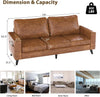 3 Seater Sofa, Modern Sofa Couch Large, Faux Leather Sofa for Living Room Office