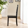 Set of 2 Whitby Solid Wood Traditional Farmhouse Dining Chairs in Black