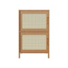 Wooden Bedroom Bedside Cabinet Furniture 2 Shelves Storage Nightstand Side Table