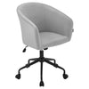 Modern Home Office Velvet Pink Desk Chair Soft Seat 360° Swivel Computer Chair