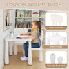 Kids Table and Chair Set Asjustable 2 Chair Children Activity Table 2 Drawer