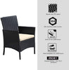 Rattan Garden Furniture 4 Piece Set Black Outdoor Chairs Table Sofa Conservatory
