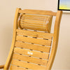 Foldable Bamboo Outdoor Garden Deck Rocking Chair Armchair Recliner Lounger Seat