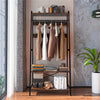 Industrial Clothes Rail Rack Coat Stand Garment Wardrobe Bedroom Entryway