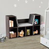 Larger Size Kids Bookcase Teenagers Storage Organizer Cube Cabinet w/ Cushion