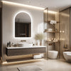 LED Bathroom Mirror with Time Dimming Demister Touch Sensor Illuminated Lights