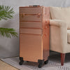 Makeup Trolley Case 4 in 1 Vanity Cosmetology Case Cosmetic Train Case on Wheels