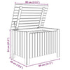 Storage Box with Lid RANA White 80x49x54 Solid Wood Pine Z4H8