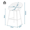 1/2/4/6x Velvet Bar Stool Breakfast Chair High Counter Barstool Pub Restaurant