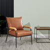 Single/Double/Triple Sofa Armchair Faux Leather Cushion Seat Metal Frame Armrest