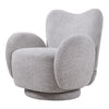 Swivel Chair Chenille Fabric Wing Back Tub Sofa Single Seater Cuddle Armchair UK