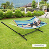 Double Size Outdoor Patio Quilted Hammock Folding Hammock with Detachable Pillow