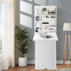 Foldable Floating Desk w/ 3-tier Tilt Storage Partition Wall Mounted Desk