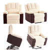 Electric Powered Lift Recliner Sofa Massage Heated Armchairs for Elderly Beige