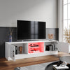 High Gloss 150cm TV Stand Cabinet with LED Lights 2 Doors Living Room Sideboard
