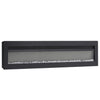 60inch Electric Fireplace Crystals LED Fire Heater Inset Wall/Freestanding Black