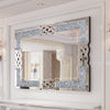 Rectangle Silver Mirrors Shiny Crystal Diamond Big Wall Mirror Living Room Decor