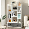 Costway 12 Tier Bookshelf Open Storage Wood Bookcase Organizer Display Shelf