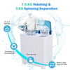 Portable Washing Machine Twin Tub Laundry Washer Machine 7.5KG Washer+3KG Dryer