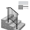 Iron Handrail Railing for Stairs 2-3 Steps Handrail for Garden Outdoor Step UK