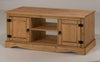 Chunky Rustic Large TV Stand Media Storage Plasma Wooden Cabinet Solid Furniture