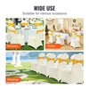 100PCS Stretch Spandex Folding Chair Covers Repeated Usage Ivory Color Formal