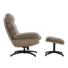 Luxury Soft Lounge Chair With Footstool Lazy Recliner High Back Swivel Armchair