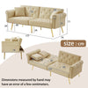 MODERN FABRIC SOFA BED LOVESEAT CLICK CLACK SOFA SETTEE RECLINER COUCH, BEIGE