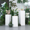 Metal White Plinth Cylinder Dessert Pedestal Wedding Cake Flower Display Stand
