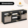 TV Stand with LED Lights for 65” TVs-Black