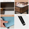 Dressing Table Vanity Set Makeup Stool 3-Drawer Chest Storage LED Light-Coffee