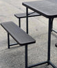 34-Inch Square Picnic Table Set with 4 Benches