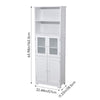 Modern White High Gloss Tall Bathroom Cabinet Storage Furniture Cupboard
