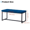 Blue Velvet Padded Bed Bench Dining Bench Ottoman Stool Living room Modern