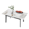 Adjustable Dining Table Extendable Marble Stone Kitchen Table For Small Spaces
