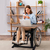 Gas-Lift Adjustable Overbed Table with Wheels Laptop Reading Workstation C Table