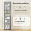 67” Tall Bathroom Cabinet Home Office Floor Cabinet with 5 Adjustable Shelves