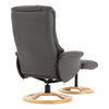 The Mandalay Swivel Recliner Chair & Footstool in Cinder Genuine Leather