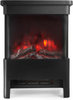 Electric Stove Heater 1900W Freestanding Fireplace LED Flame Glass Panel Black