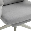 Home Office Chair Swivel Desk Chair with Adjustable Height Footrest Grey