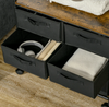 Metal Open Wardrobe Industrial Tall Storage Cabinet Clothes Hanger Chest Drawers