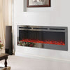 40 50 60 inch Electric Wall Mounted LED Fireplace 12 Color Wall Inset Into Fire