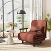 Single Folding Sofa Bed Chair Modern Fabric Sleep Function Holder-Coffee