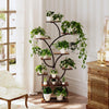 Plant Display Stand Indoor Outdoor Garden Flower Pot Shelf Rack with Grow Light