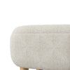 Teddy Fleece Footstool Chair Stool Footrest Padded Rest Seat Pouffe Wooden Legs
