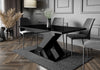 Extendable Table 140-180x80cm Kitchen Black Gloss FAST FREE POSTAGE