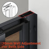 Black Shower Enclosure And Tray Sliding Door Wet Room Cubicle 8mm Nano Glass