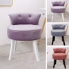 Low Backrest Piano Seat Vanity Makeup Stool Dressing Table Pouffe Fabric Velvet