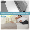 Twin Size Bed Wedge Pillow Bolster Trapezoidal Pillow Gap Filler Side Pocket